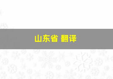 山东省 翻译